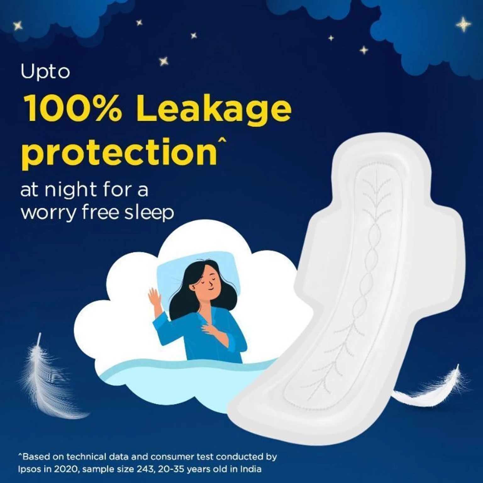 STAYFREE Secure Cottony Comfort XL 40 (pack of 2)+ Secure Nights
