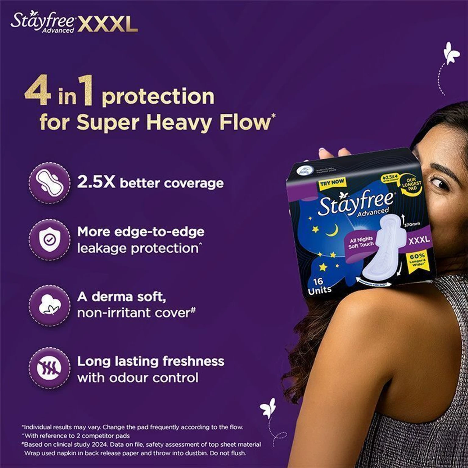 STAYFREE Secure XL Cottony Cover Sanitary Pad